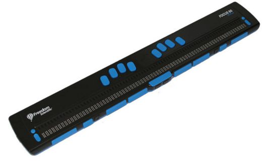 Портативный тактильный дисплей Брайля Focus 80 Blue